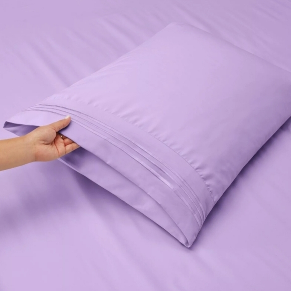 Lux Bed Sheet Set - Queen | choose ONE color | Lavender or Beige - Picture 4 of 6